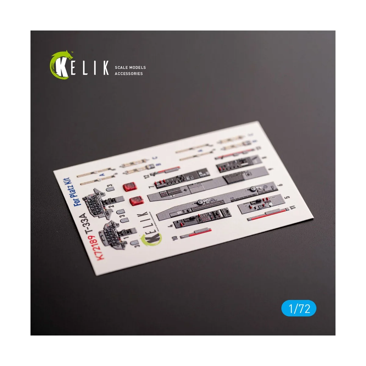 T-33A Shooting Star - interior 3D decals for Platz kit, 1/72 - Keli...