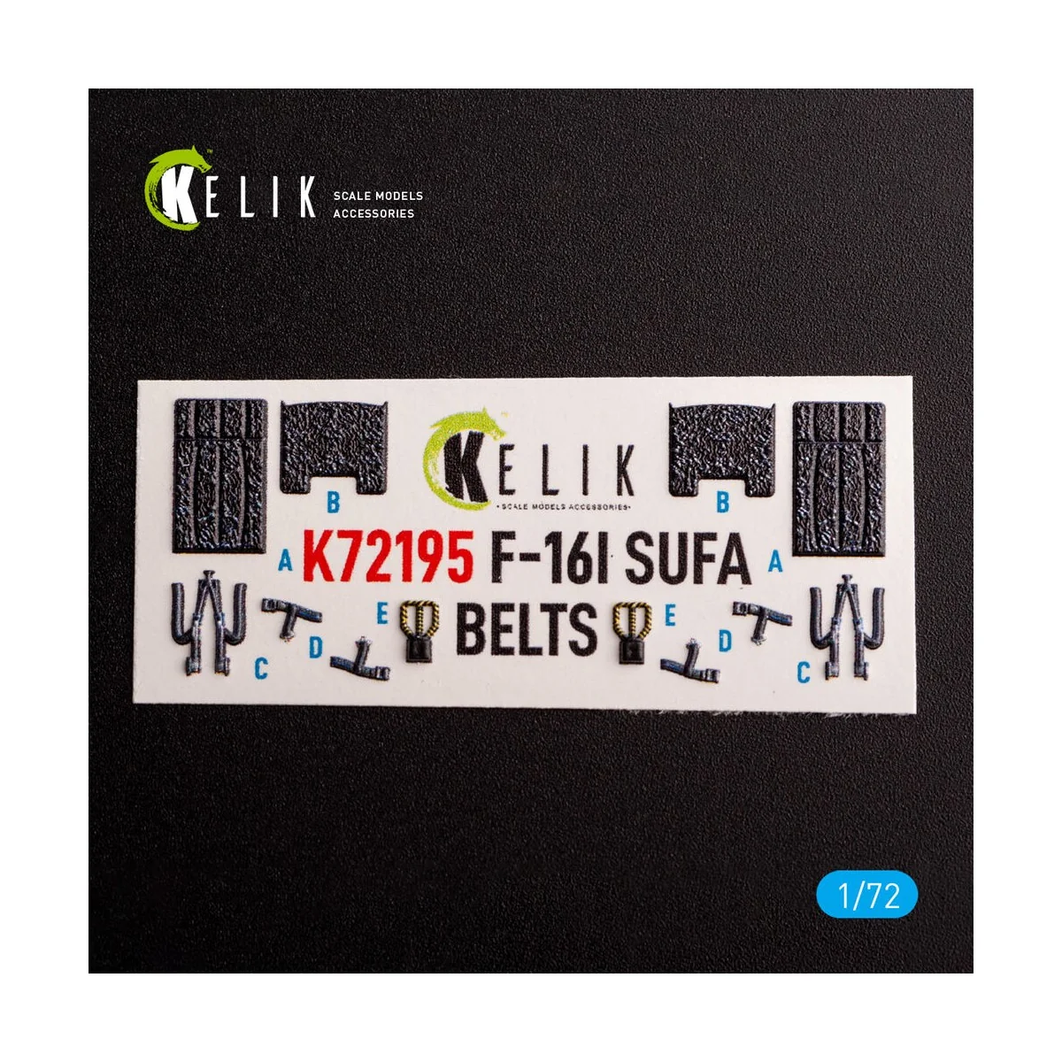 F-16I - interior 3D decals for Hasegawa kit, 1/72 - Kelik K72195