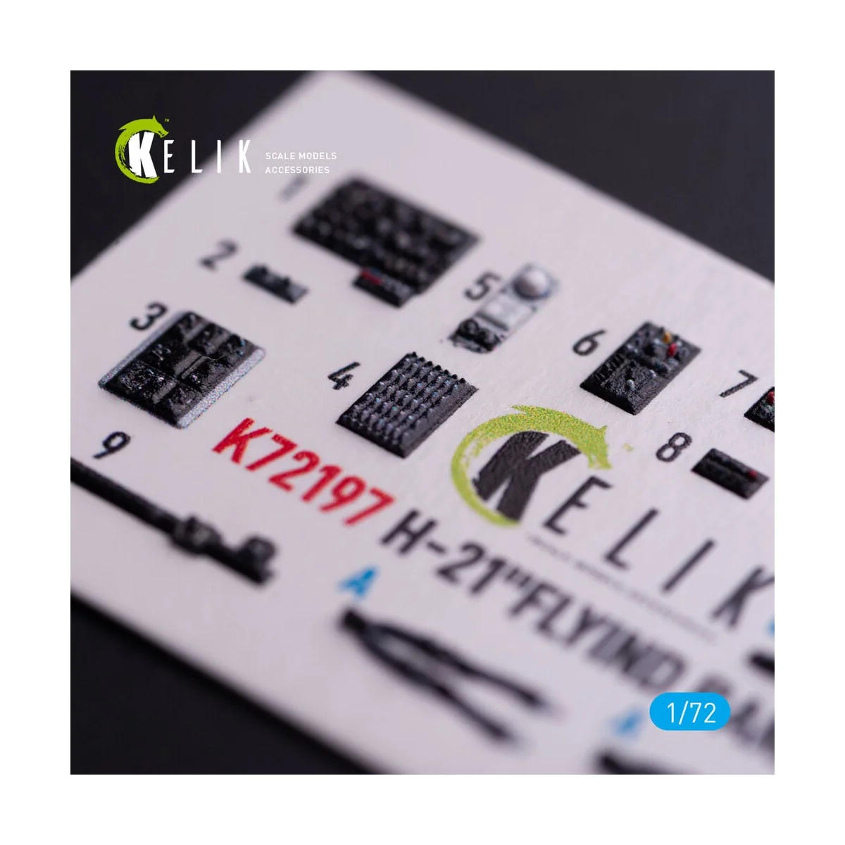 H-21 Flying Banana - interior 3D decals for Italeri kit, 1/72 - Kel...