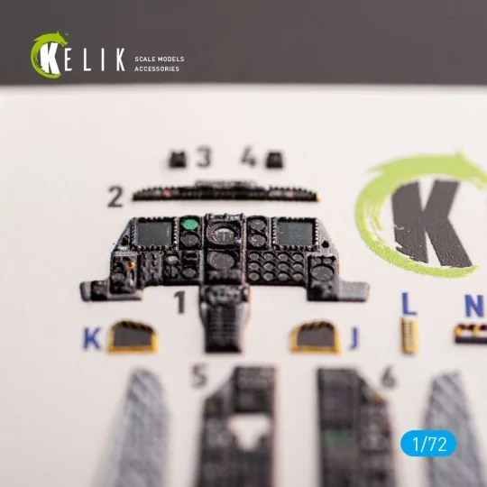 A-10C Thunderbolt II - interior 3D decals for GWH kit, 1/72 - Kelik...