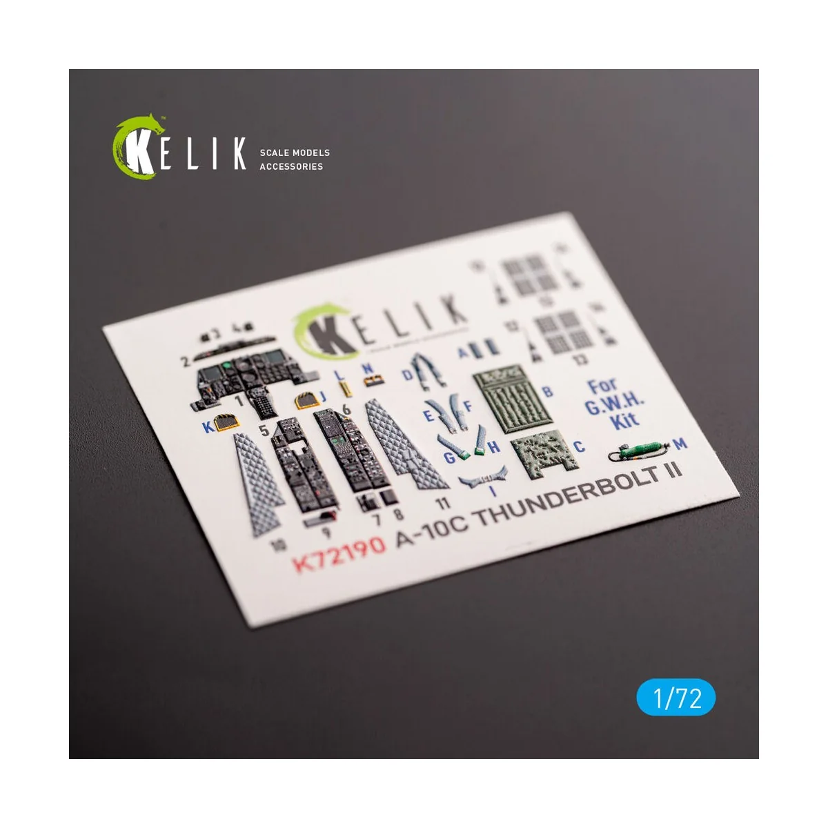 A-10C Thunderbolt II - interior 3D decals for GWH kit - Kelik K72190
