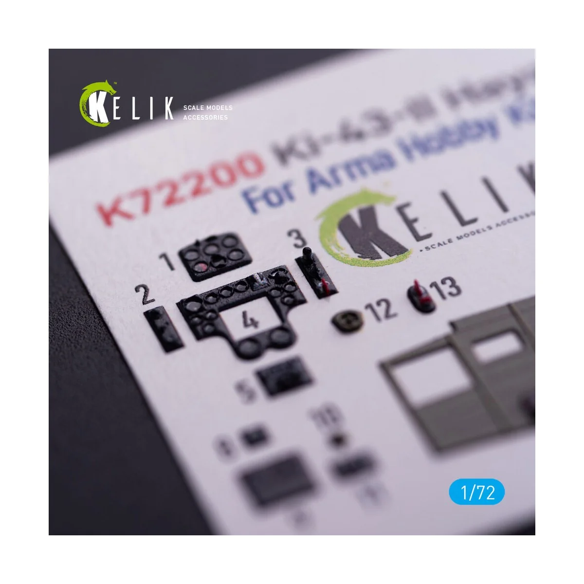 Ki-43-II Hayabusa - interior 3D decals for Arma Hobby kit - Kelik K...