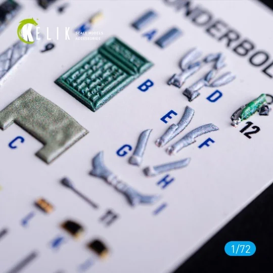 A-10C - interior 3D decals for Hasegawa kit, 1/72 - Kelik K72198 A-10C - interior 3D decals for Hasegawa kit, 1/72 - Kelik K72198