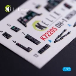 OH-1 NINJA - interior 3D decals for Aoshima kit, 1/72 - Kelik K72205