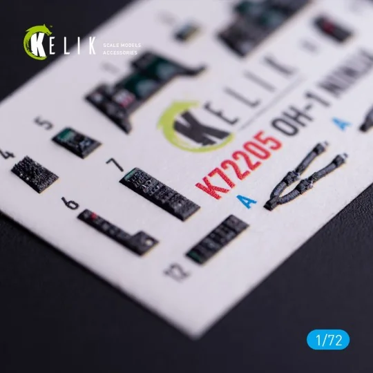 OH-1 NINJA - interior 3D decals for Aoshima kit - Kelik K72205