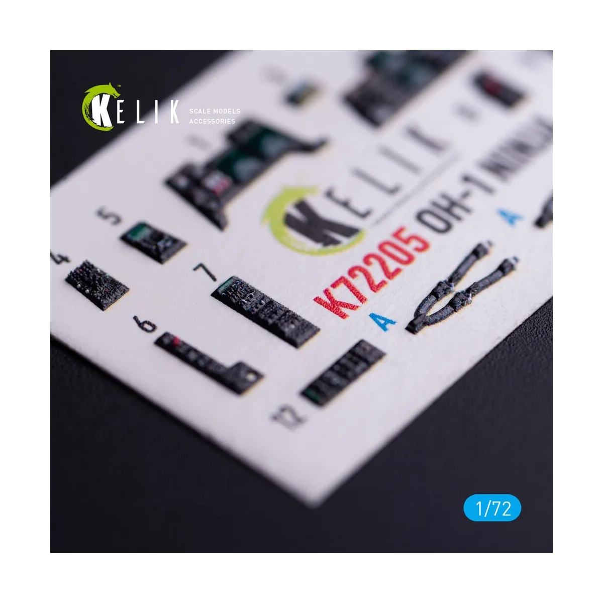 OH-1 NINJA - interior 3D decals for Aoshima kit - Kelik K72205