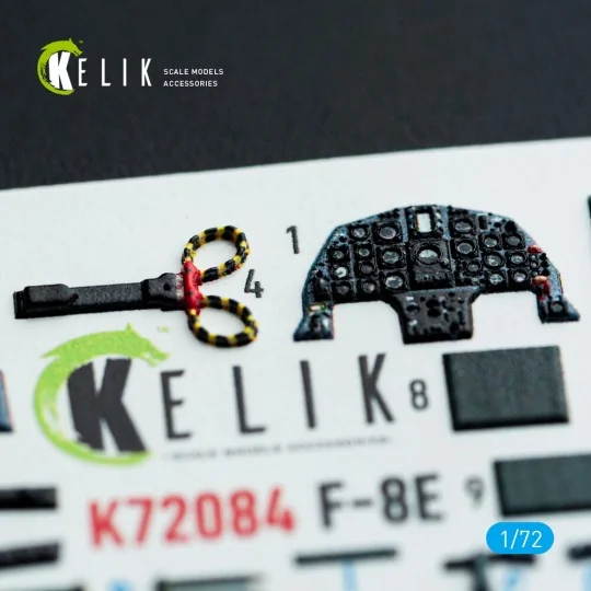 F-8E Crusader - interior 3D decals for Academy kit - Kelik K72084