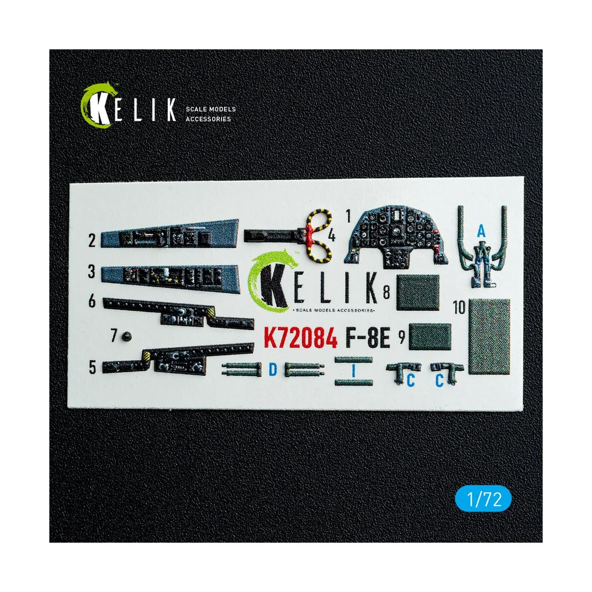 F-8E Crusader - interior 3D decals for Academy kit, 1/72 - Kelik K7... F-8E Crusader - interior 3D decals for Academy kit, 1/72 - Kelik K7...