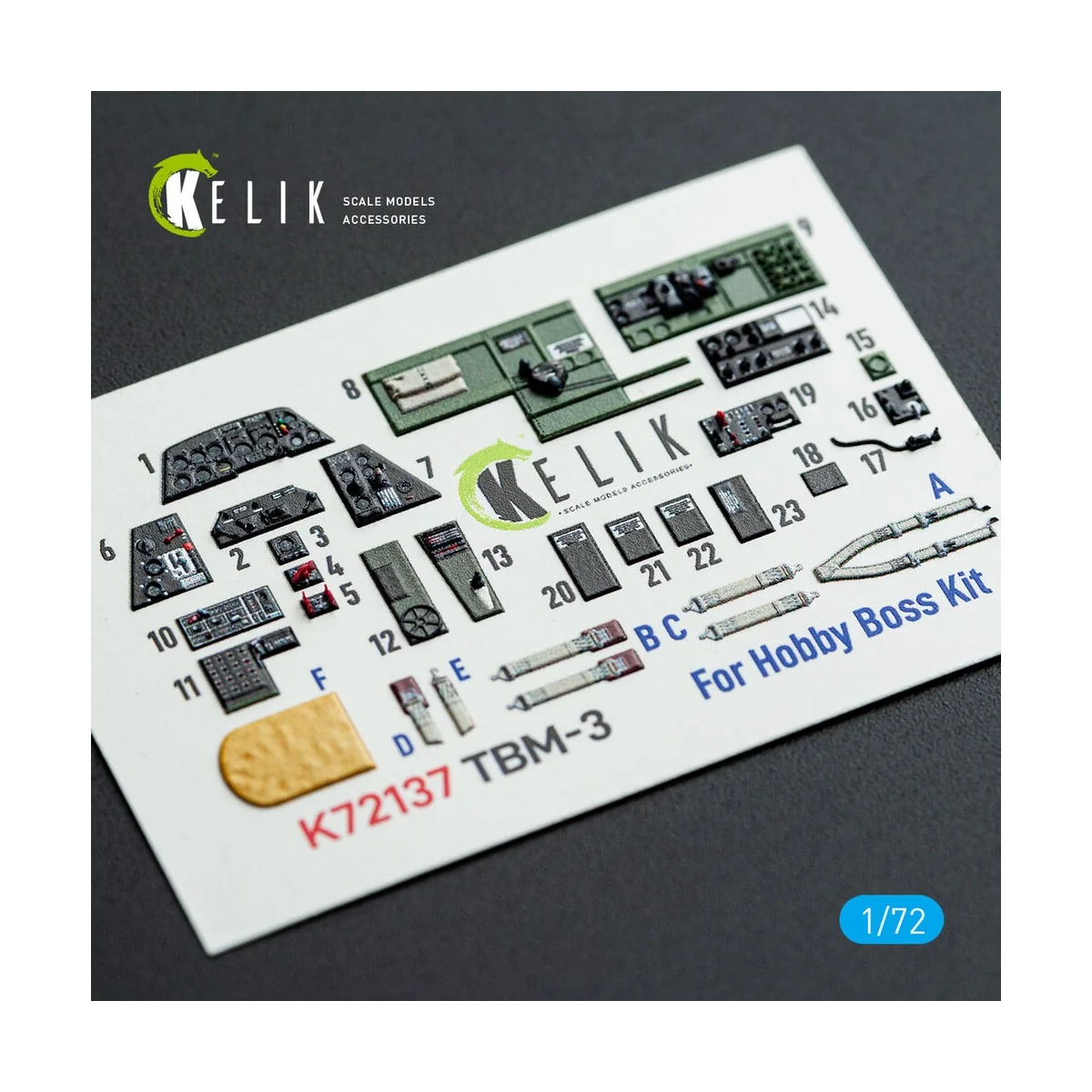 TBM-3 Avenger - interior 3D decals for HobbyBoss kit - Kelik K72137