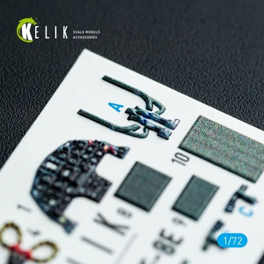 F-8E Crusader - interior 3D decals for Academy kit, 1/72 - Kelik K7... F-8E Crusader - interior 3D decals for Academy kit, 1/72 - Kelik K7...