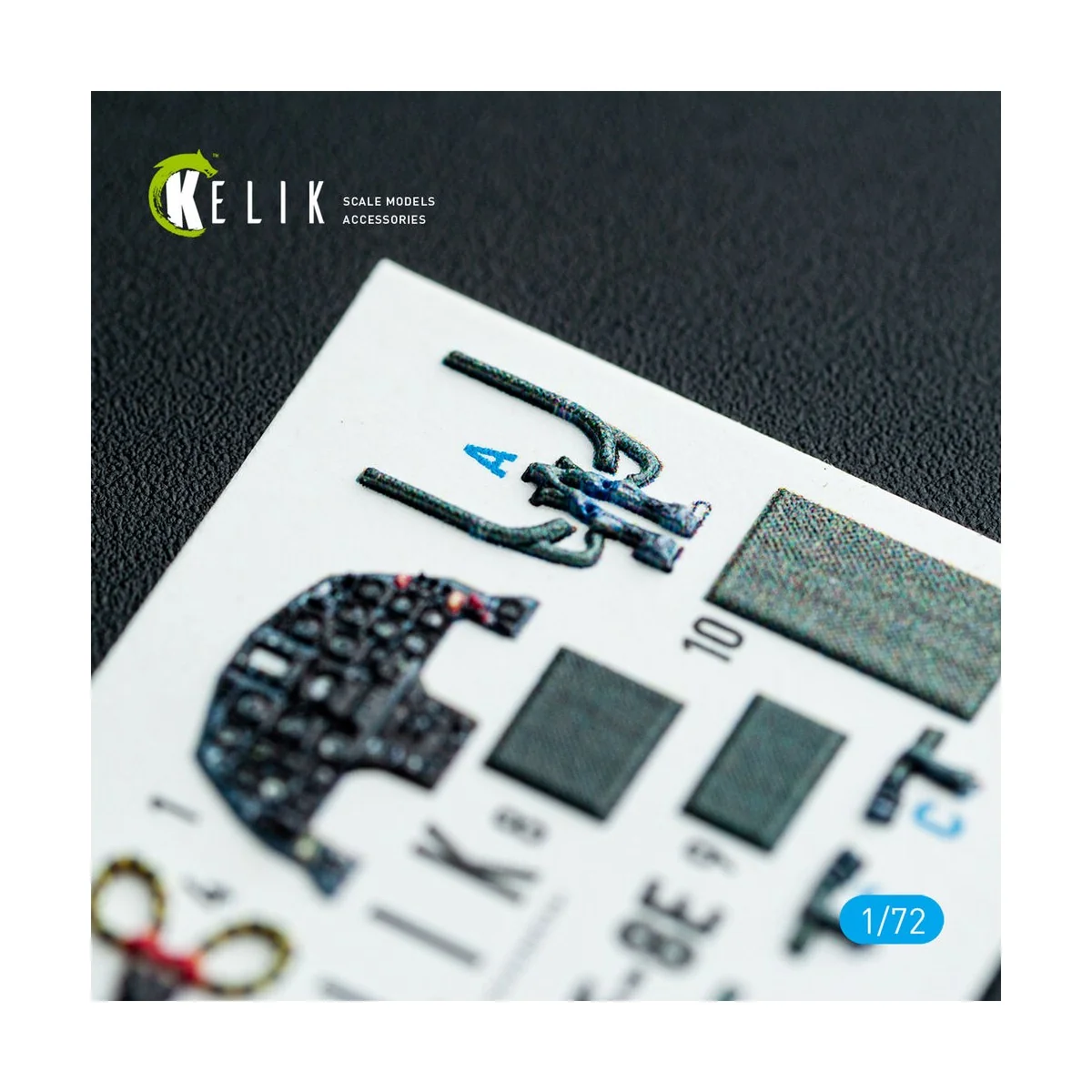 F-8E Crusader - interior 3D decals for Academy kit - Kelik K72084