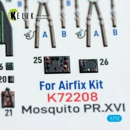 Mosquito PR.XVI - interior 3D decals for Airfix kit - Kelik K72208