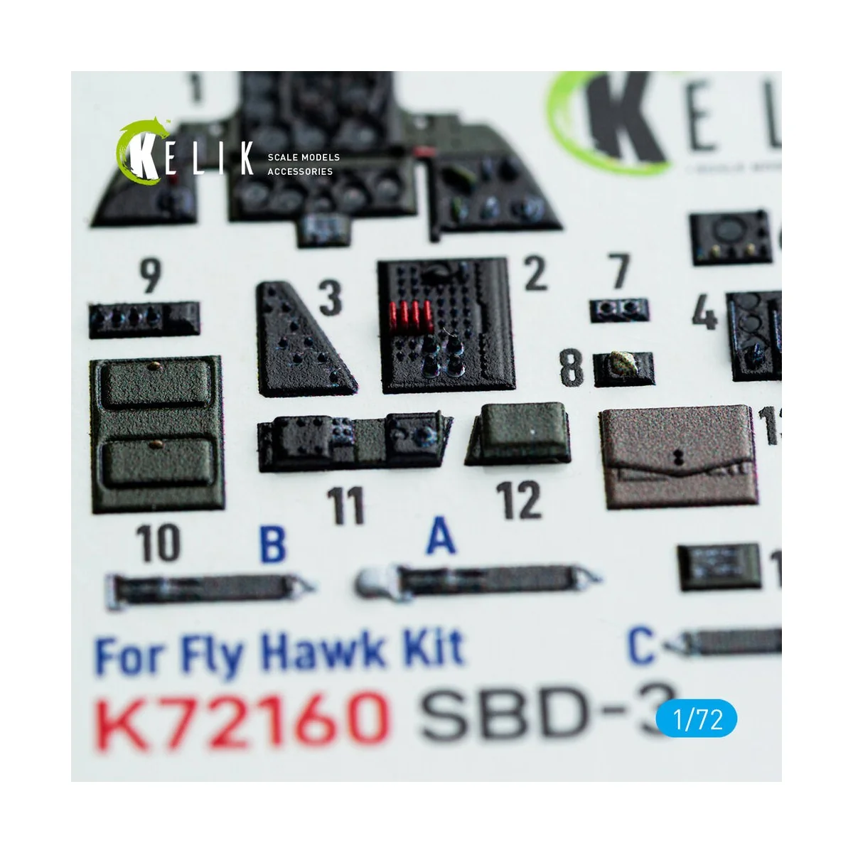 SBD-3 Dauntless - interior 3D decals for FlyHawk kit, 1/72 - Kelik ...
