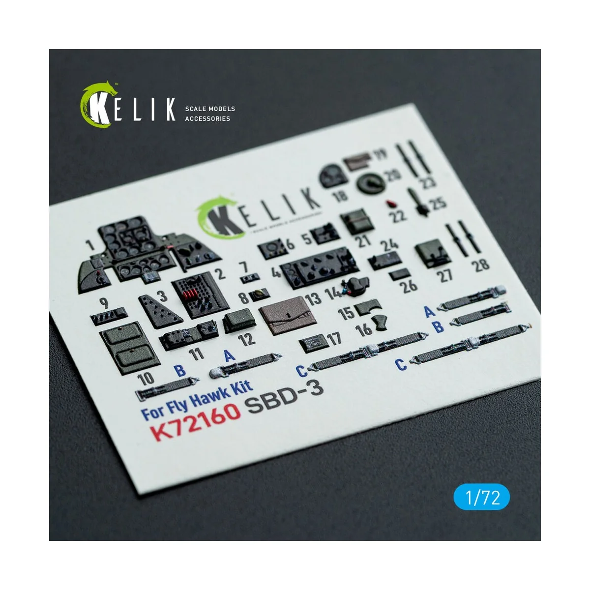 SBD-3 Dauntless - interior 3D decals for FlyHawk kit, 1/72 - Kelik ...