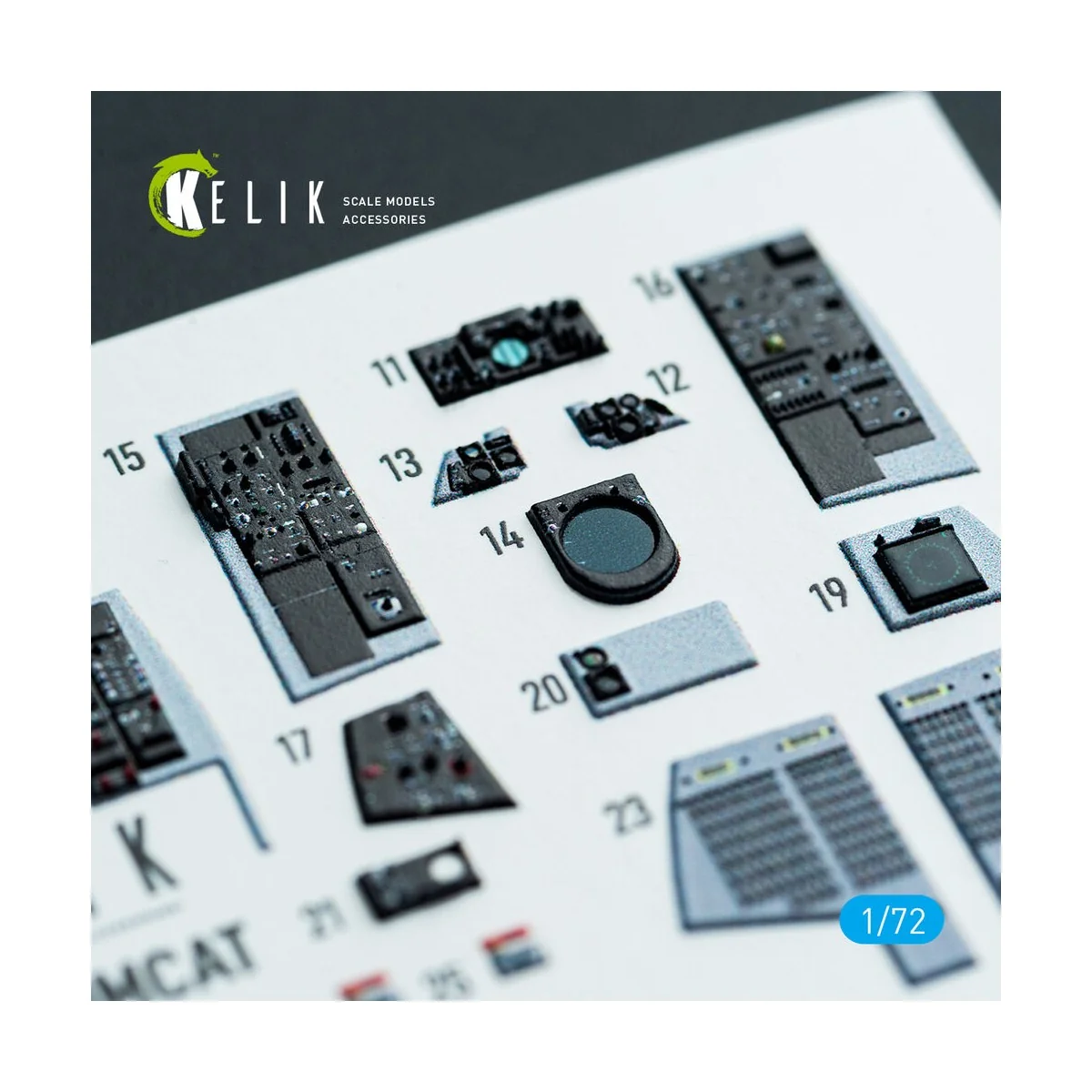 F-14A Tomcat - interior 3D decals for HobbyBoss kit, 1/72 - Kelik K...