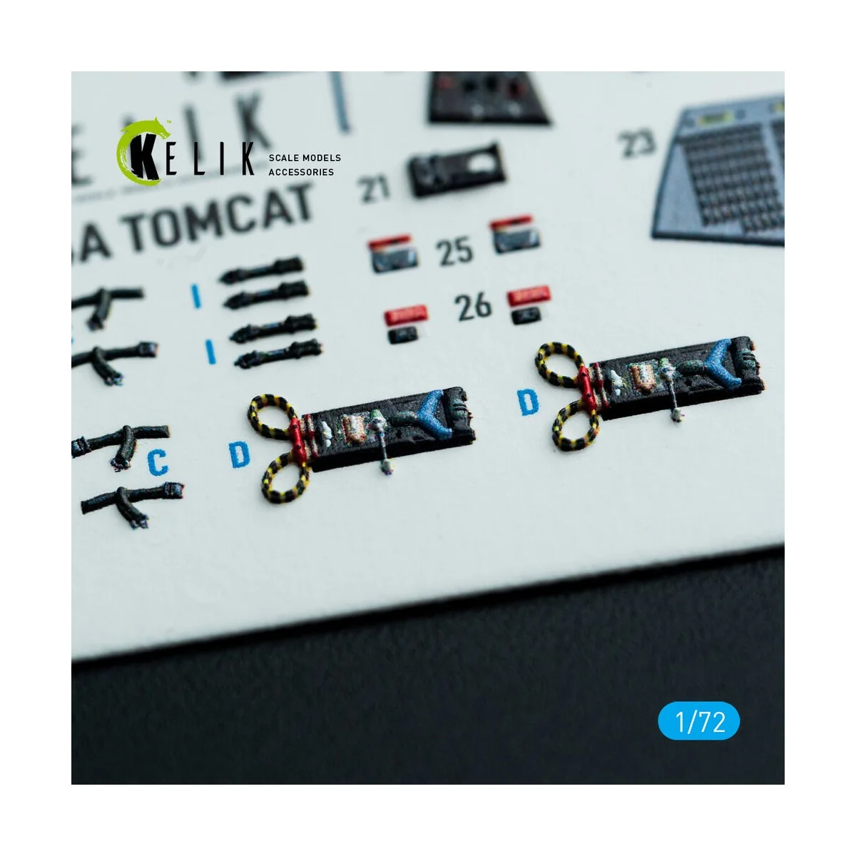 F-14A Tomcat - interior 3D decals for HobbyBoss kit, 1/72 - Kelik K...