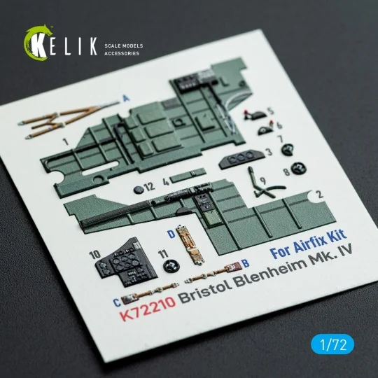 Bristol Blenheim Mk.IV - interior 3D decals for Airfix kit - Kelik ...
