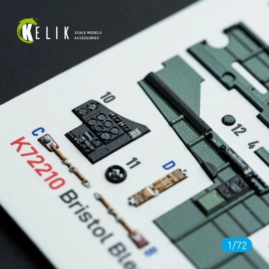 Bristol Blenheim Mk.IV - interior 3D decals for Airfix kit - Kelik ...