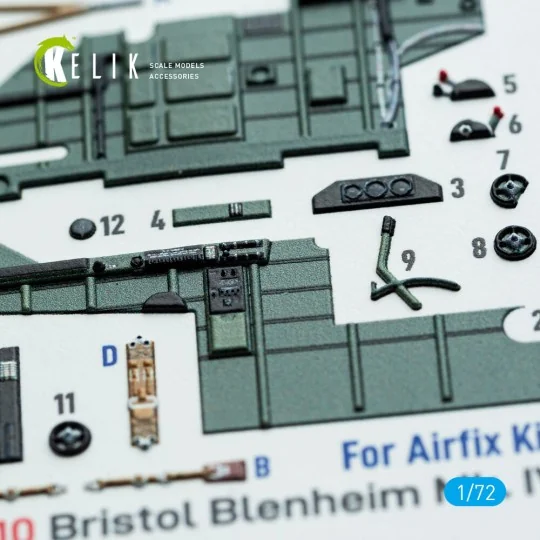 Bristol Blenheim Mk.IV - interior 3D decals for Airfix kit - Kelik ...