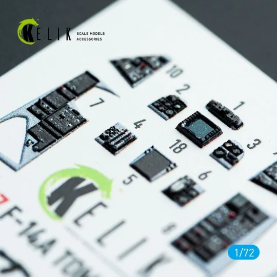 F-14A Tomcat - interior 3D decals for HobbyBoss kit - Kelik K72217
