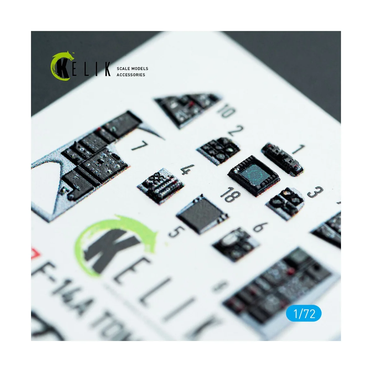 F-14A Tomcat - interior 3D decals for HobbyBoss kit, 1/72 - Kelik K...