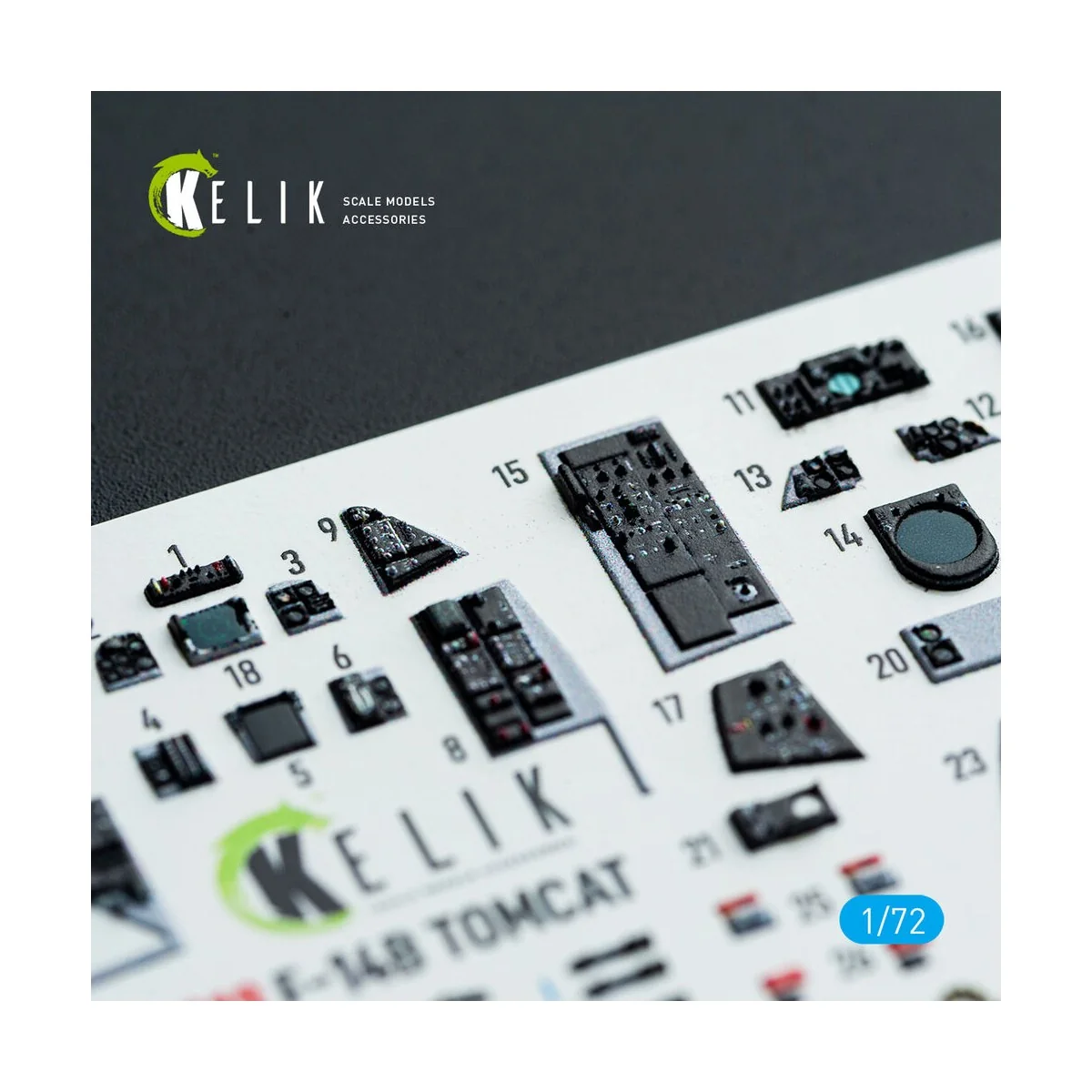 F-14B Tomcat - interior 3D decals for HobbyBoss kit, 1/72 - Kelik K...