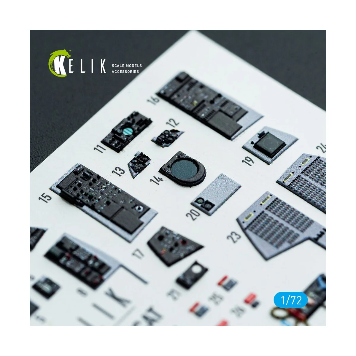 F-14B Tomcat - interior 3D decals for HobbyBoss kit, 1/72 - Kelik K...