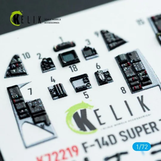 F-14D Super Tomcat - interior 3D decals for HobbyBoss kit - Kelik K...