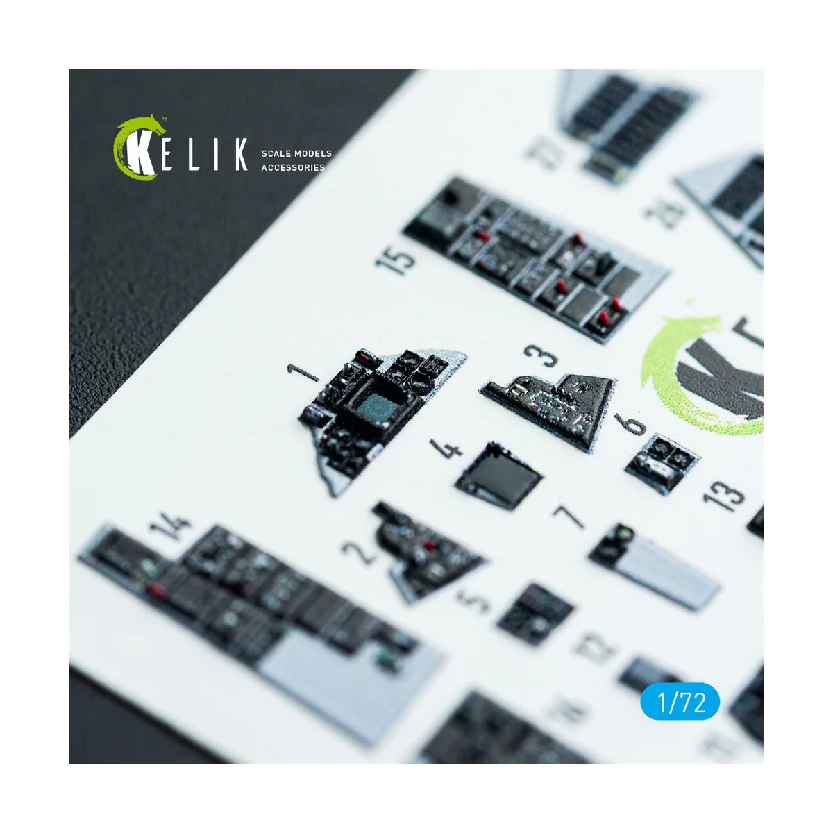 F-14A Tomcat - interior 3D decals for Academy kit, 1/72 - Kelik K72222 F-14A Tomcat - interior 3D decals for Academy kit, 1/72 - Kelik K72222