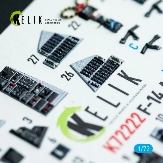 F-14A Tomcat - interior 3D decals for Academy kit, 1/72 - Kelik K72222 F-14A Tomcat - interior 3D decals for Academy kit, 1/72 - Kelik K72222