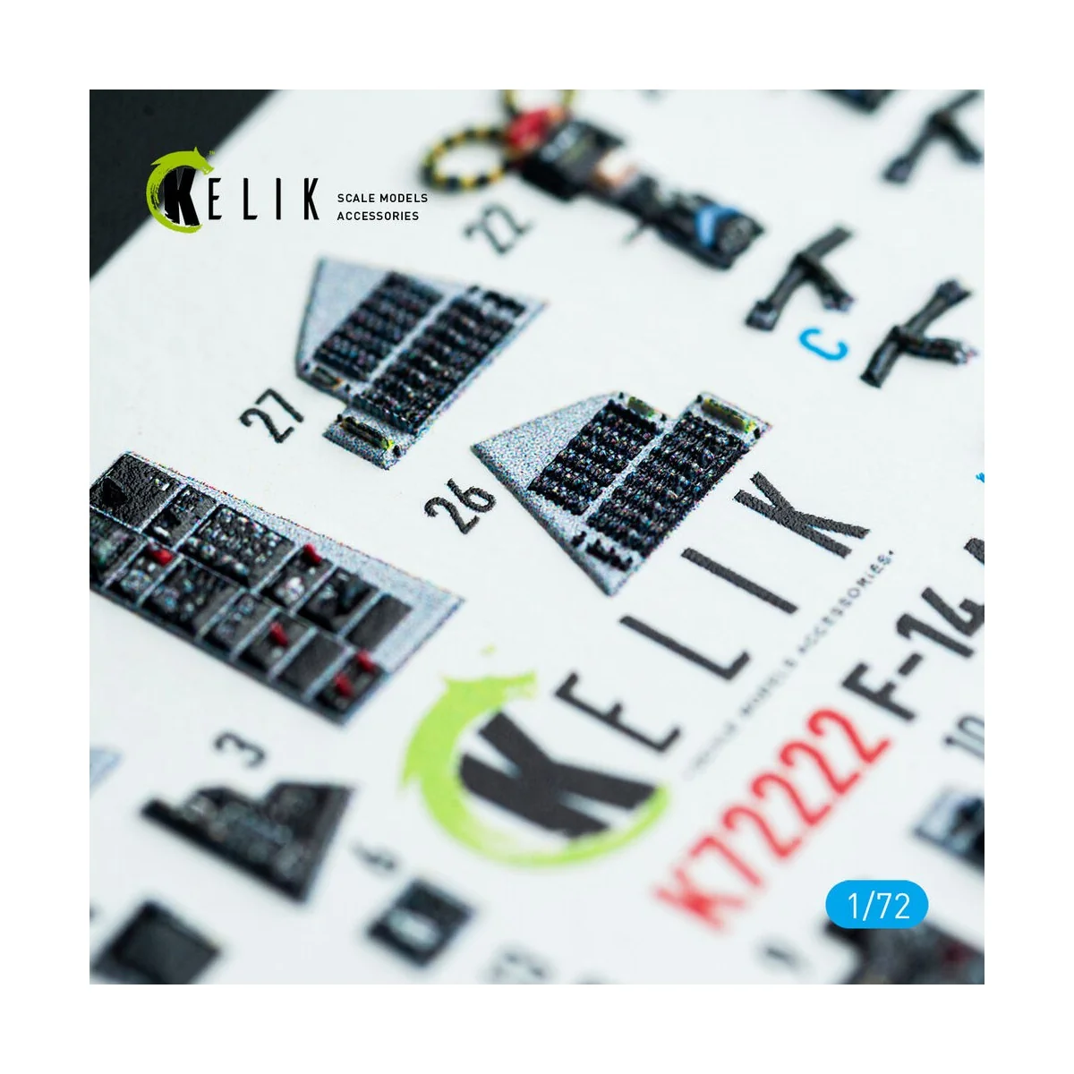 F-14A Tomcat - interior 3D decals for Academy kit, 1/72 - Kelik K72222 F-14A Tomcat - interior 3D decals for Academy kit, 1/72 - Kelik K72222