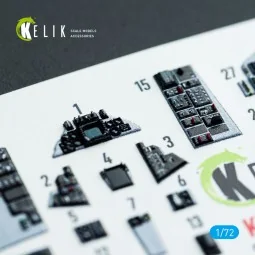 F-14B Tomcat - interior 3D decals for Academy kit - Kelik K72223