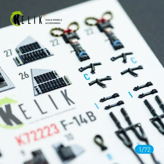 F-14B Tomcat - interior 3D decals for Academy kit, 1/72 - Kelik K72223 F-14B Tomcat - interior 3D decals for Academy kit, 1/72 - Kelik K72223