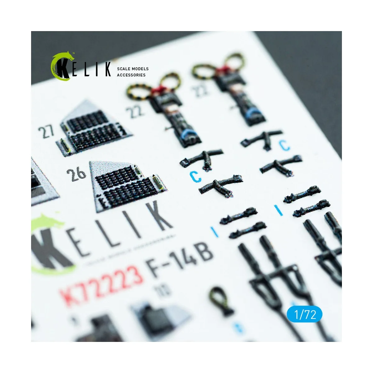 F-14B Tomcat - interior 3D decals for Academy kit - Kelik K72223