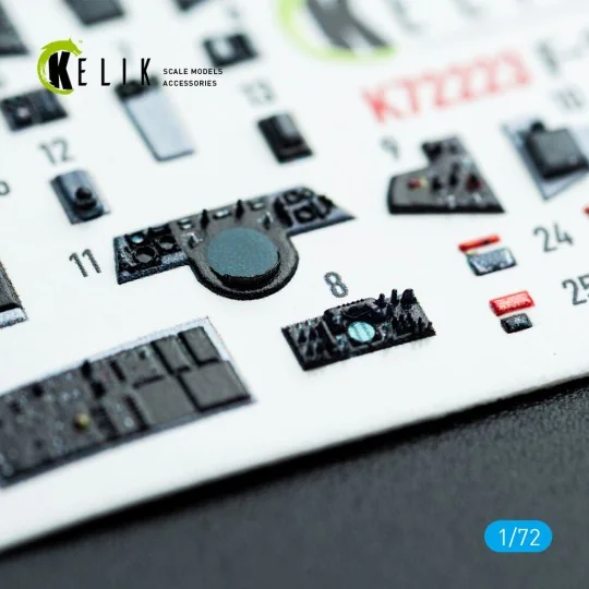 F-14B Tomcat - interior 3D decals for Academy kit, 1/72 - Kelik K72223 F-14B Tomcat - interior 3D decals for Academy kit, 1/72 - Kelik K72223