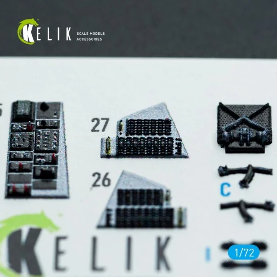 F-14D Super Tomcat - interior 3D decals for Academy kit - Kelik K72221