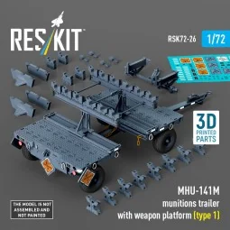 MHU-141M munitions trailer with weapon platform (type 1) (3D Printe...