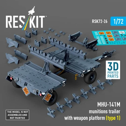 MHU-141M munitions trailer with weapon platform (type 1) (3D Printe...