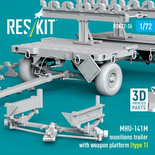 MHU-141M munitions trailer with weapon platform (type 1) (3D Printe...