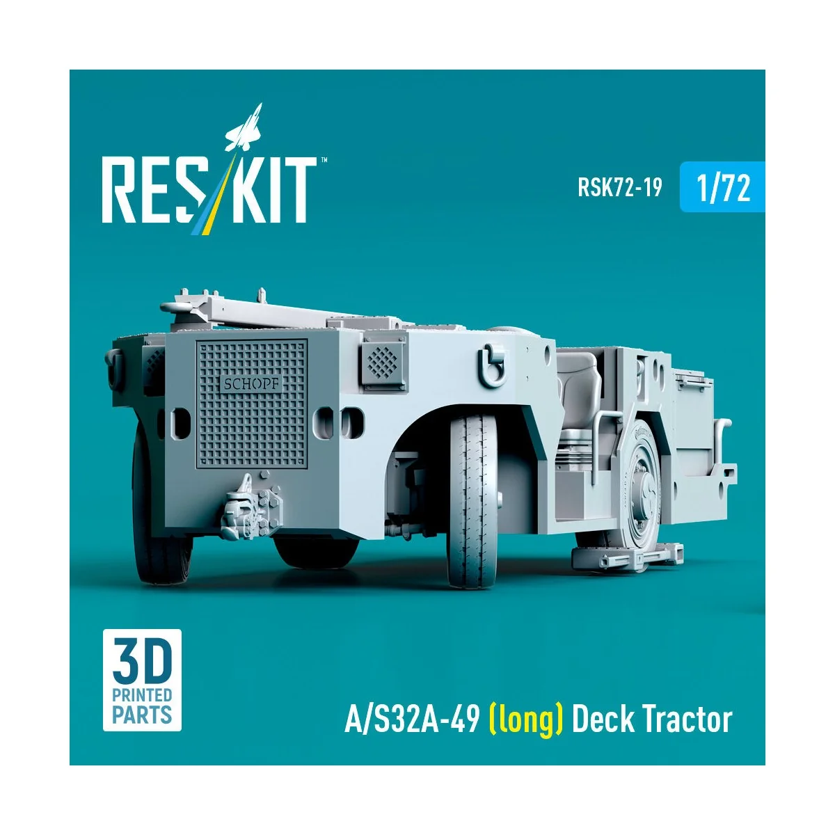 A/S32A-49 (long) Deck Tractor (3D Printed model kit), 1/72 - ResKit... A/S32A-49 (long) Deck Tractor (3D Printed model kit), 1/72 - ResKit...