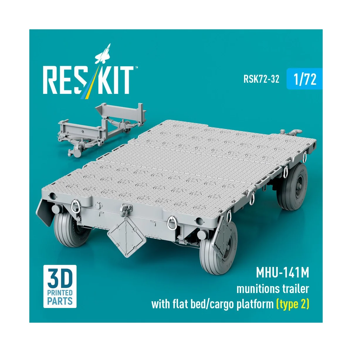 MHU-141M munitions trailer with flat bed/cargo platform (type 2) (3...