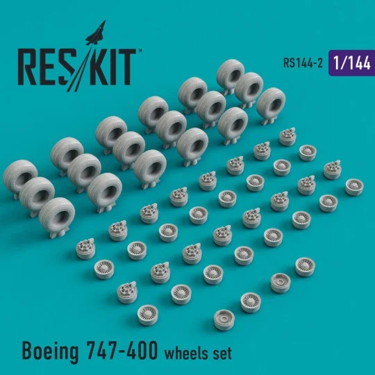 747-400 ER/ERF wheels set, 1/144 - ResKit Models RS144-0002 747-400 ER/ERF wheels set, 1/144 - ResKit Models RS144-0002
