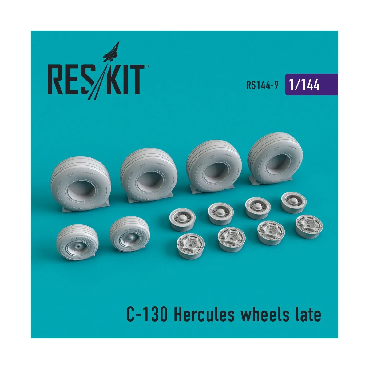 C-130 Hercules wheels set late version, 1/144 - ResKit Models RS144...