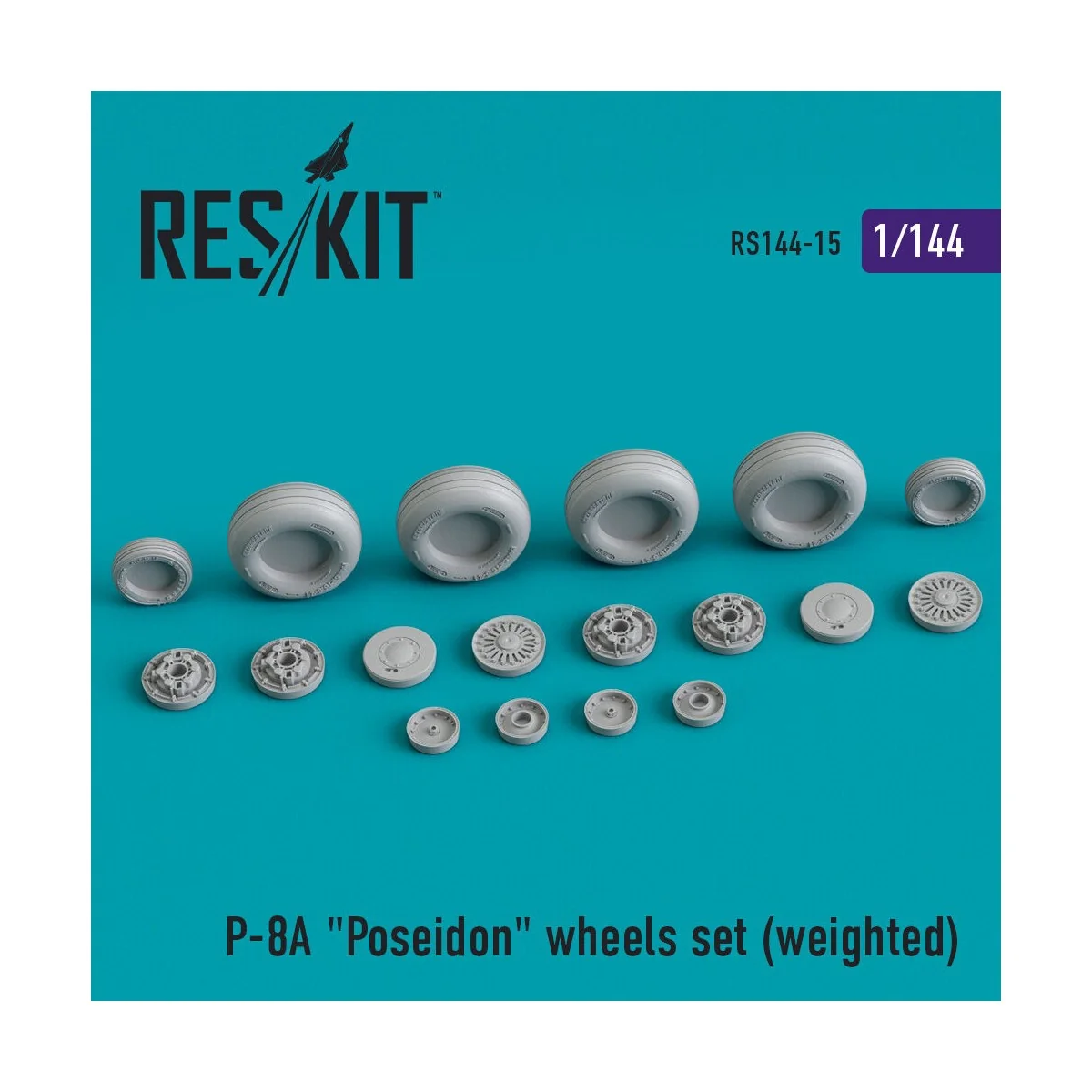 P-8A Poseidon wheels set (weighted) - ResKit Models RS144-0015