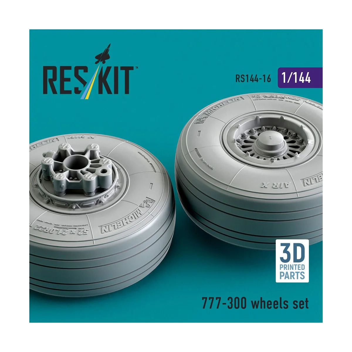 777-300 wheels set (3D printed), 1/144 - ResKit Models RS144-0016 777-300 wheels set (3D printed), 1/144 - ResKit Models RS144-0016