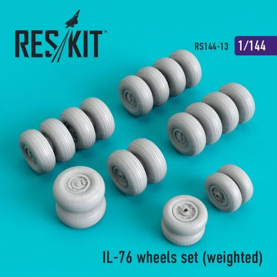 IL-76 wheels set (weighted) - ResKit Models RS144-0013