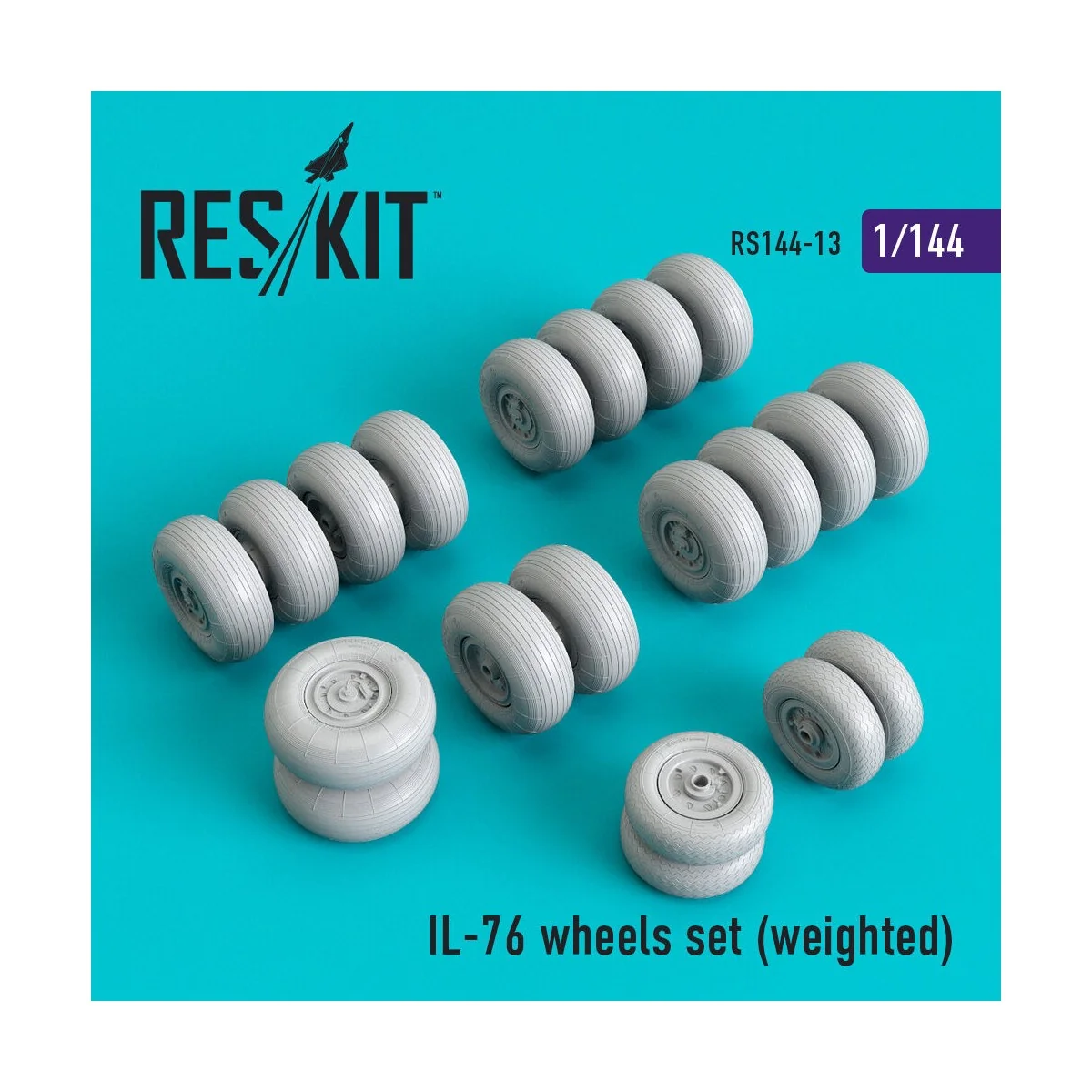 IL-76 wheels set (weighted), 1/144 - ResKit Models RS144-0013 IL-76 wheels set (weighted), 1/144 - ResKit Models RS144-0013