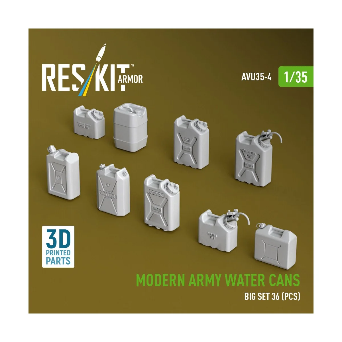 Modern army water cans, big set (3D Printed), 1/35 - ResKit Models ...