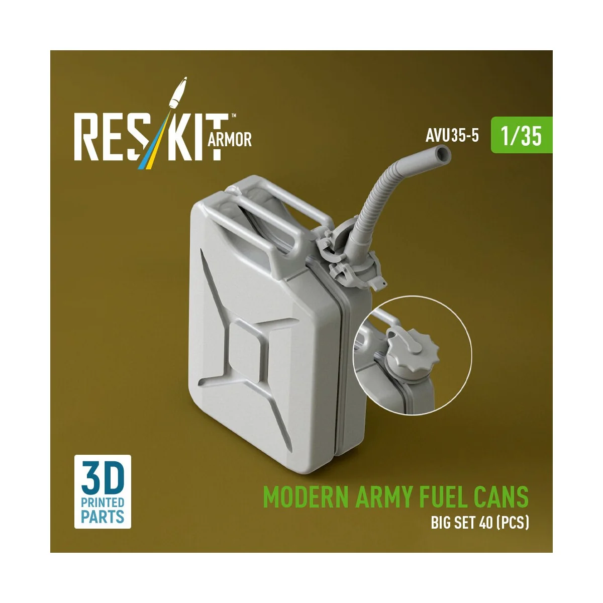 Modern army fuel cans, big set (3D Printed), 1/35 - ResKit Models A...