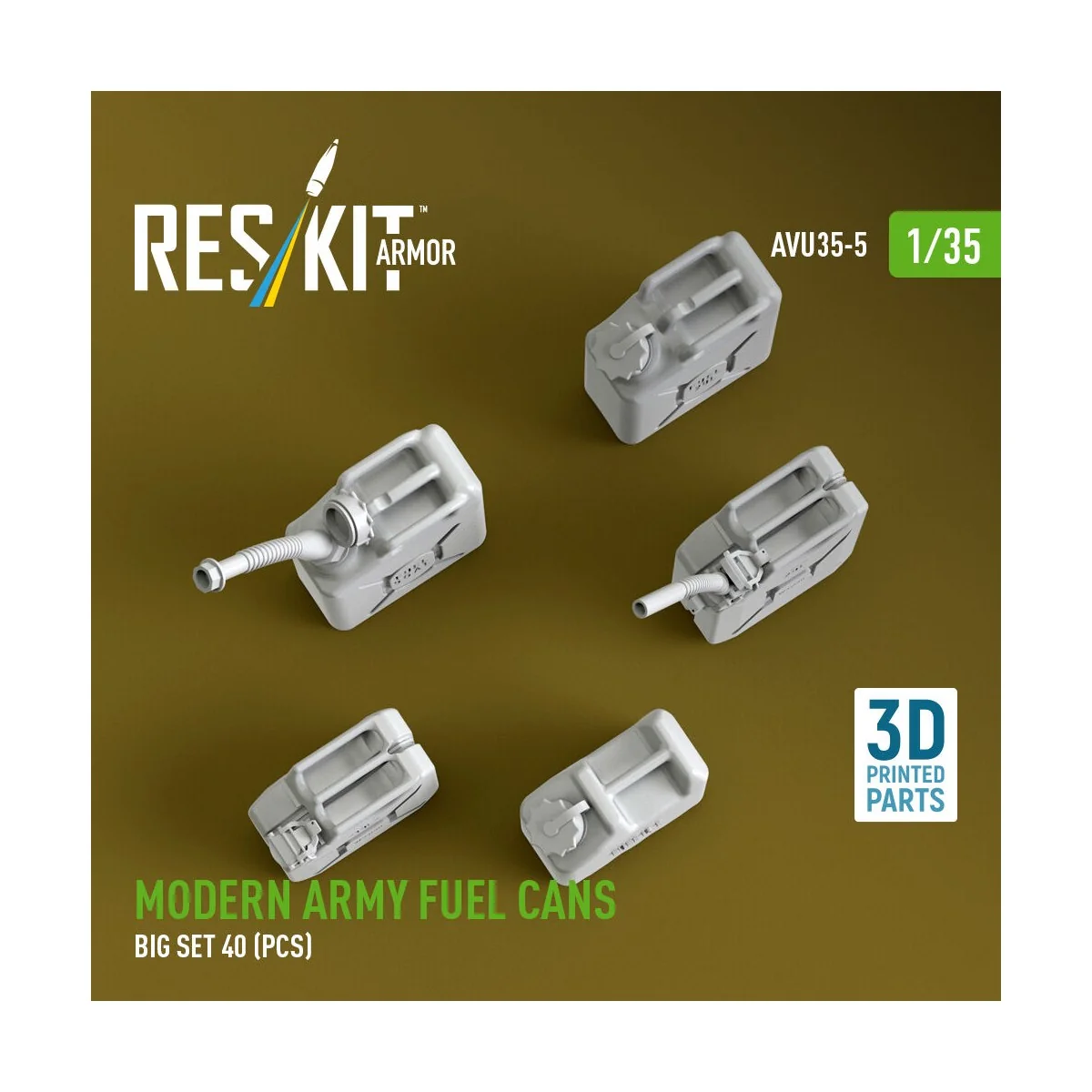 Modern army fuel cans, big set (3D Printed), 1/35 - ResKit Models A...